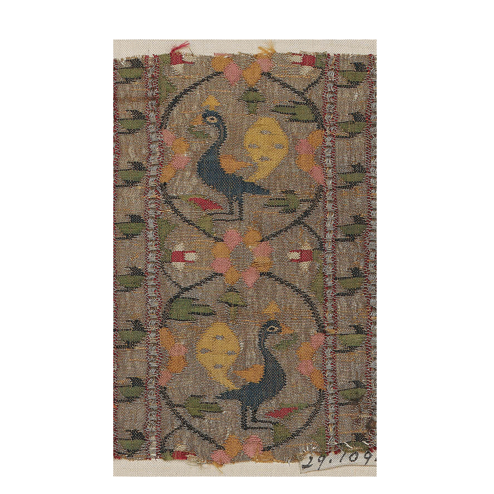 Depicting peacock as a motif in textiles from the Deccan